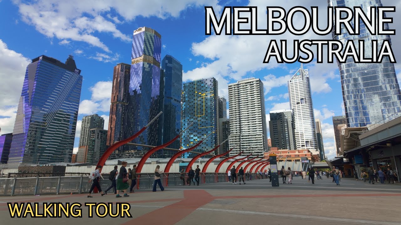 Melbourne CBD Walk/Train Ride from Melbourne Central to Southern Cross | Australia Walking Tour 4K