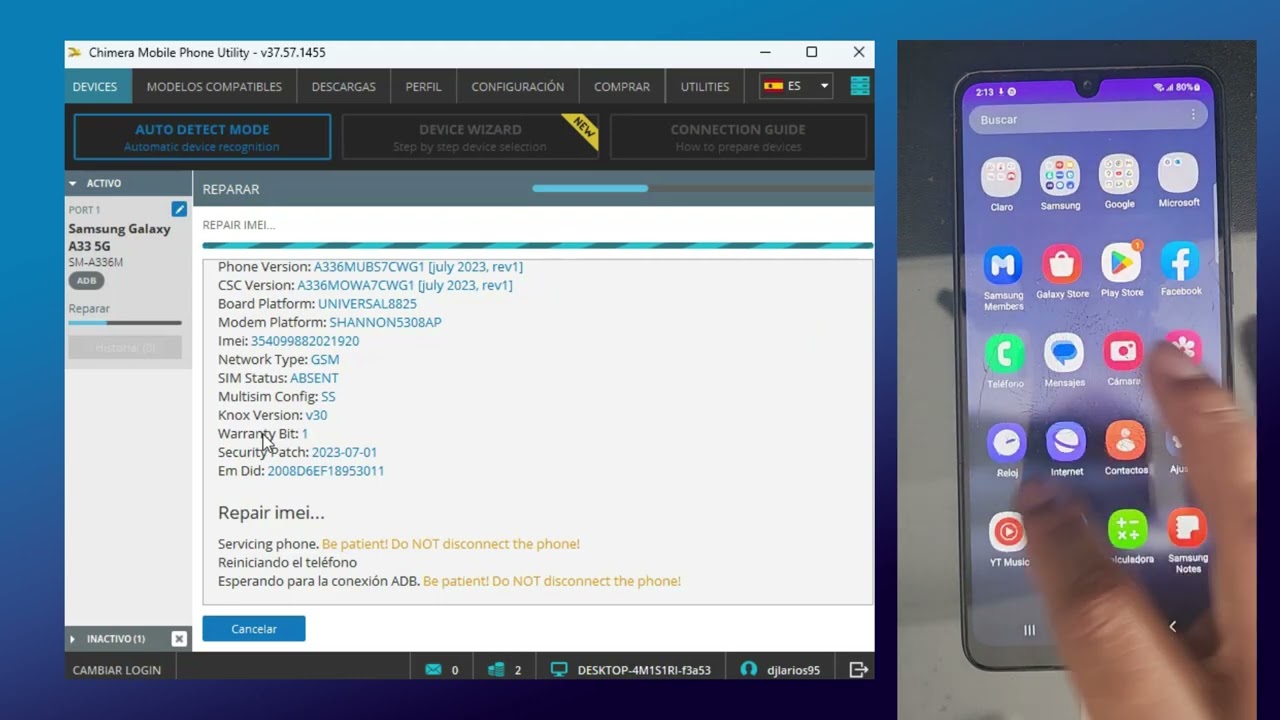 REPARAR IMEI & ROOT Samsung A33 A336M U7 Bit 7 y Demas Seguridades