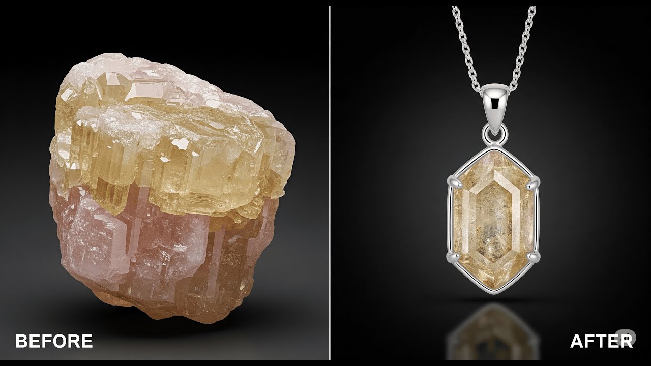 🤯 How I Turned a Rough Danburite into a Breathtaking Necklace (ASMR)