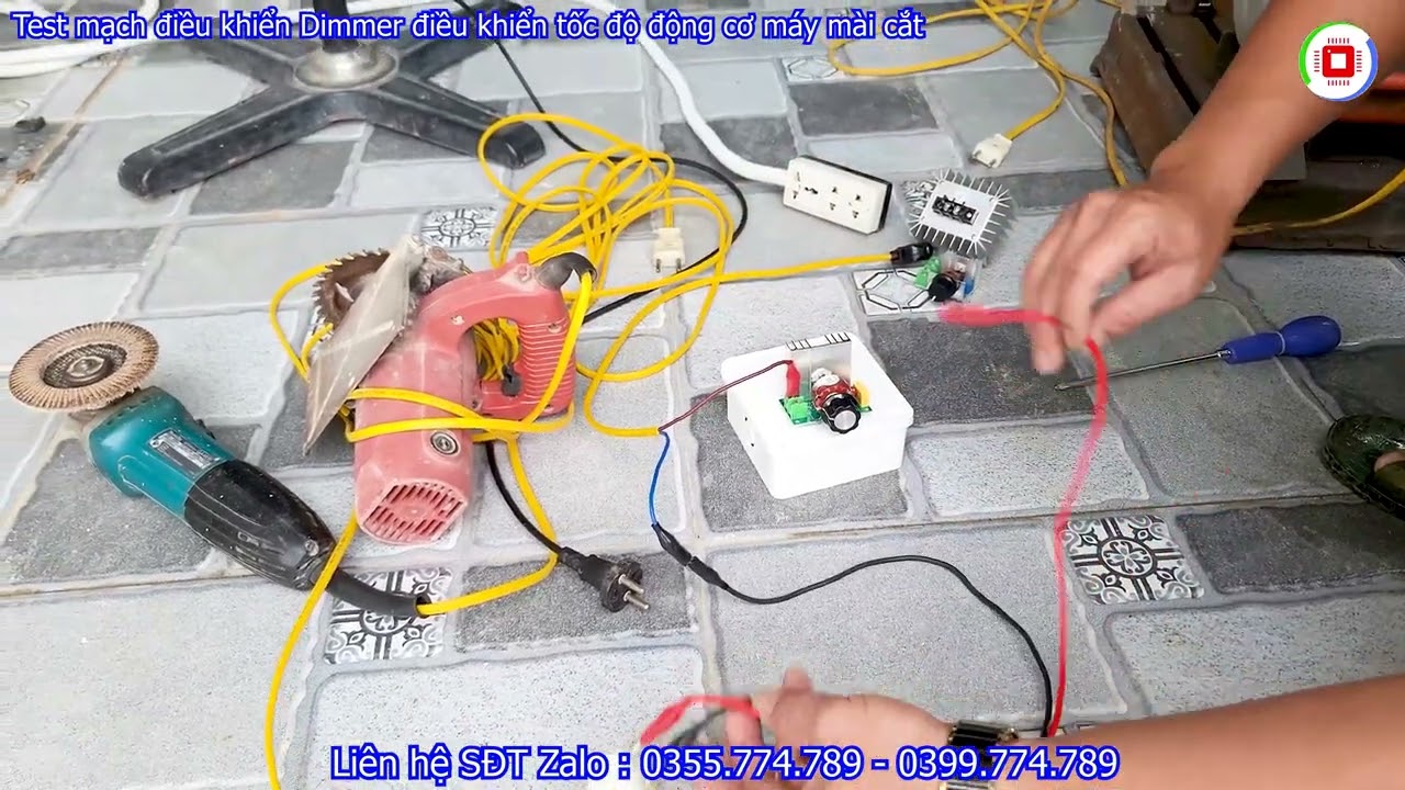 Test mạch điều khiển động cơ 220V 2000W 3800W 5000W trên máy mài máy cắt motor quạt  Zalo 0355774789