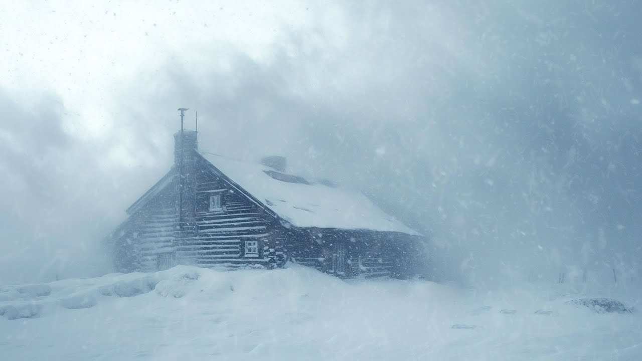 ☃️ Deep Sleep ASMR: Snowstorm Sounds | Howling Wind & Blowing Snow 🥶 | Ambient Nature Sounds