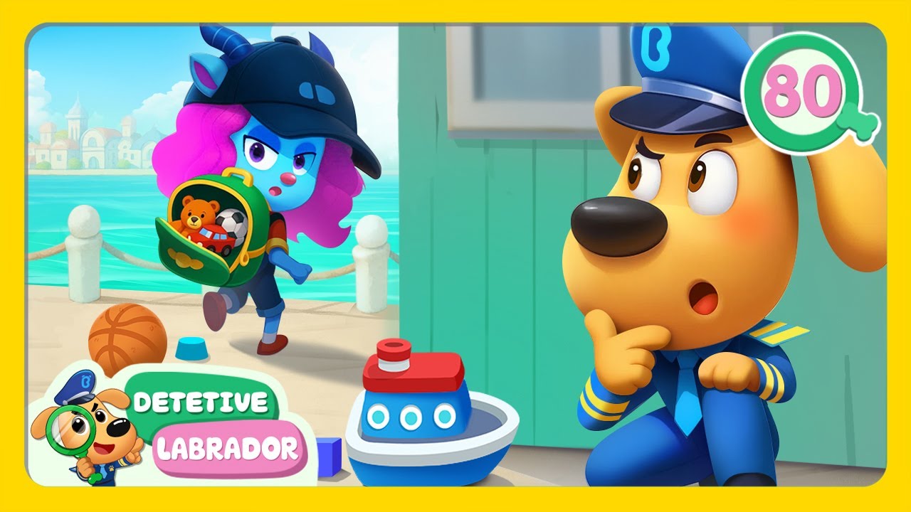 Uma Bagunça 💫 Aventura na Cidade das Águas do Detetive Labrador 🔍 Desenhos Animados