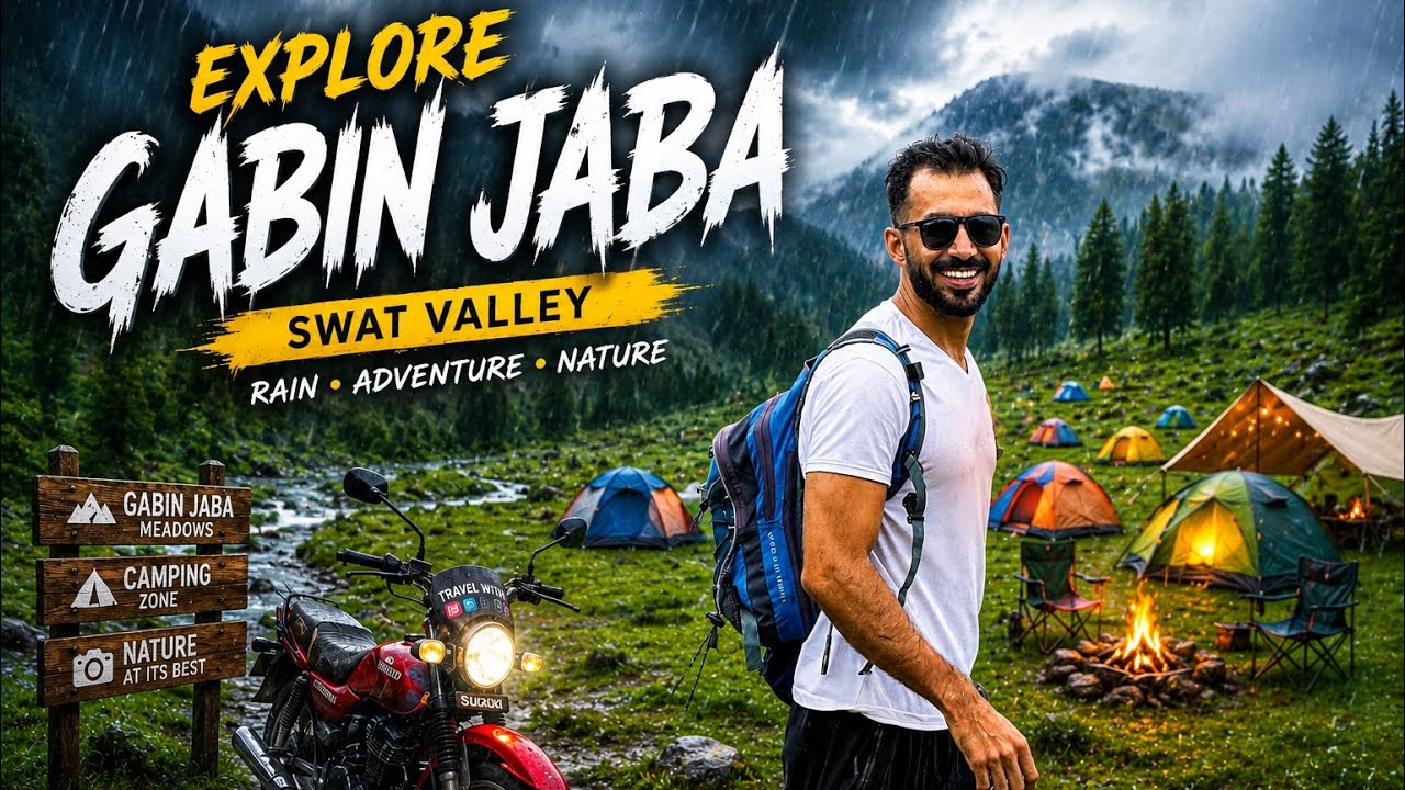 Explore Swat Gabin Jabba 2026 🇵🇰 | Rain Ride, Camping & Hidden Paradise | Complete Travel Guide