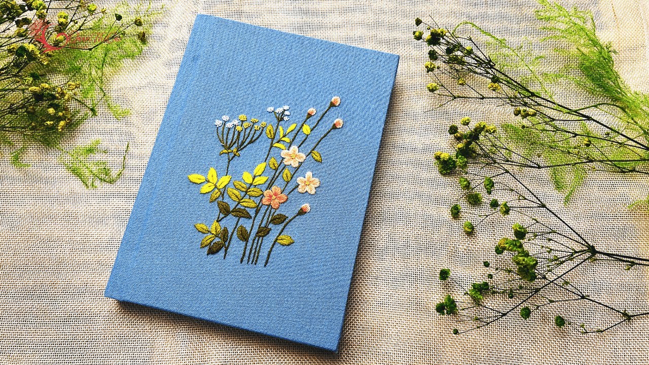 Easy Hand Embroidery: How to Stitch a Floral Notebook Cover | Beginner-Friendly Tutorial