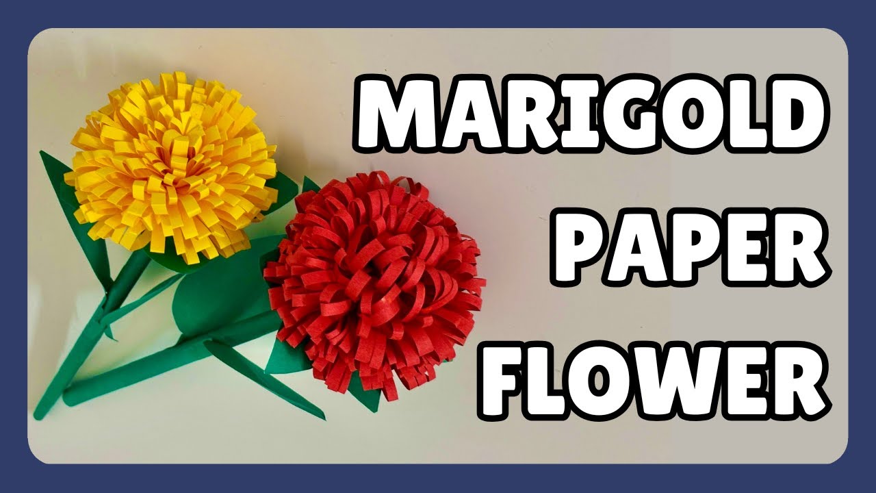 Easy Marigold Flower Craft | Paper Flower DIY