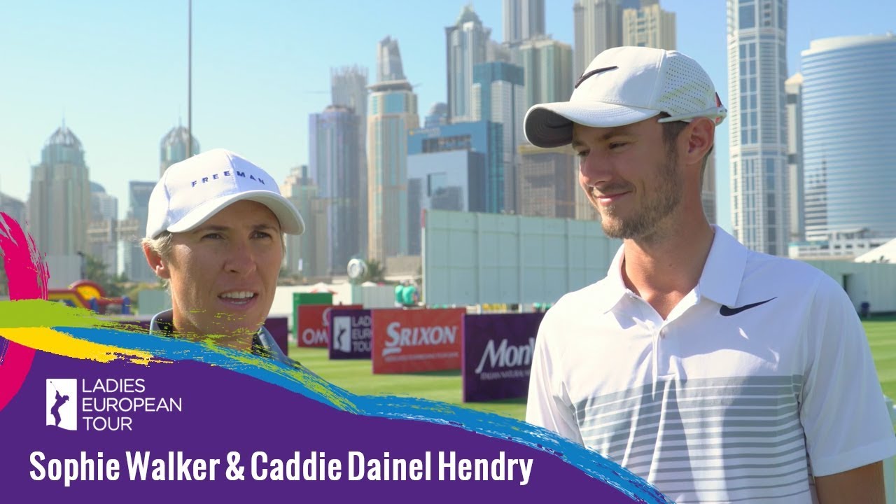 Sophie Walker and her caddie Daniel Hendry | Omega Dubai Ladies Classic
