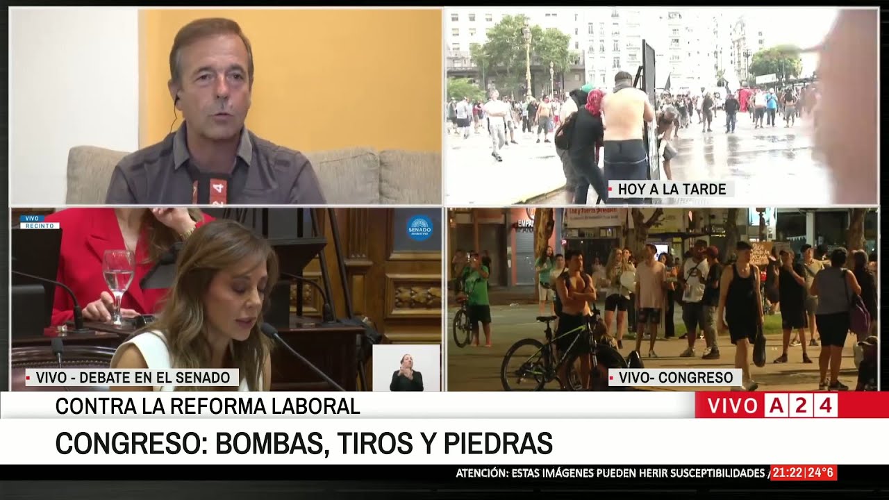 🔴 CONGRESO: BOMBAS, TIROS Y PIEDRAS