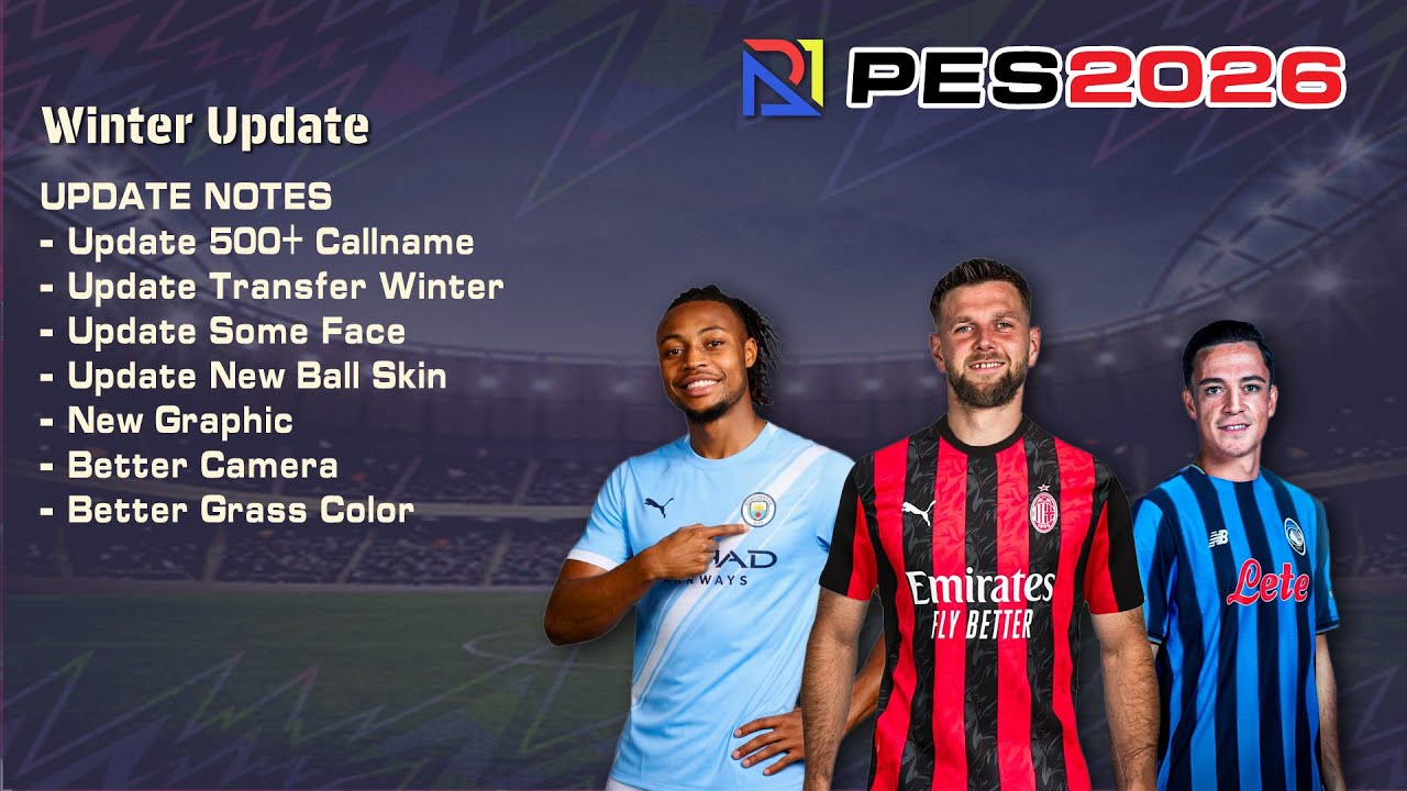 Обновление трансферов на первую половину зимы для PES 2026 PS2 aethersx2 nethersx2