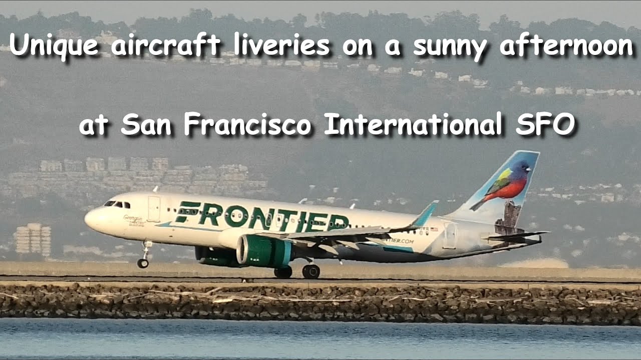 Unique and non-standard airline liveries at San Francisco International - takeoffs and landings