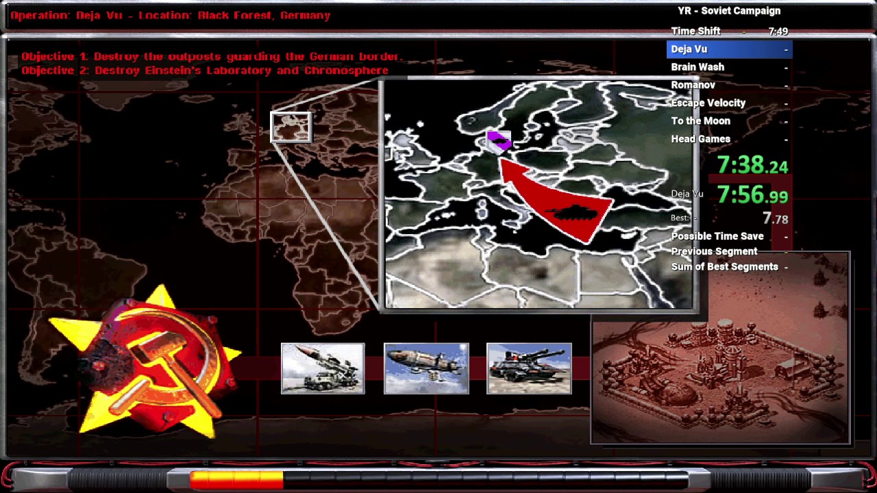 Red Alert 2 Yuri's Revenge Soviet Campaign Speedrun in 30:11