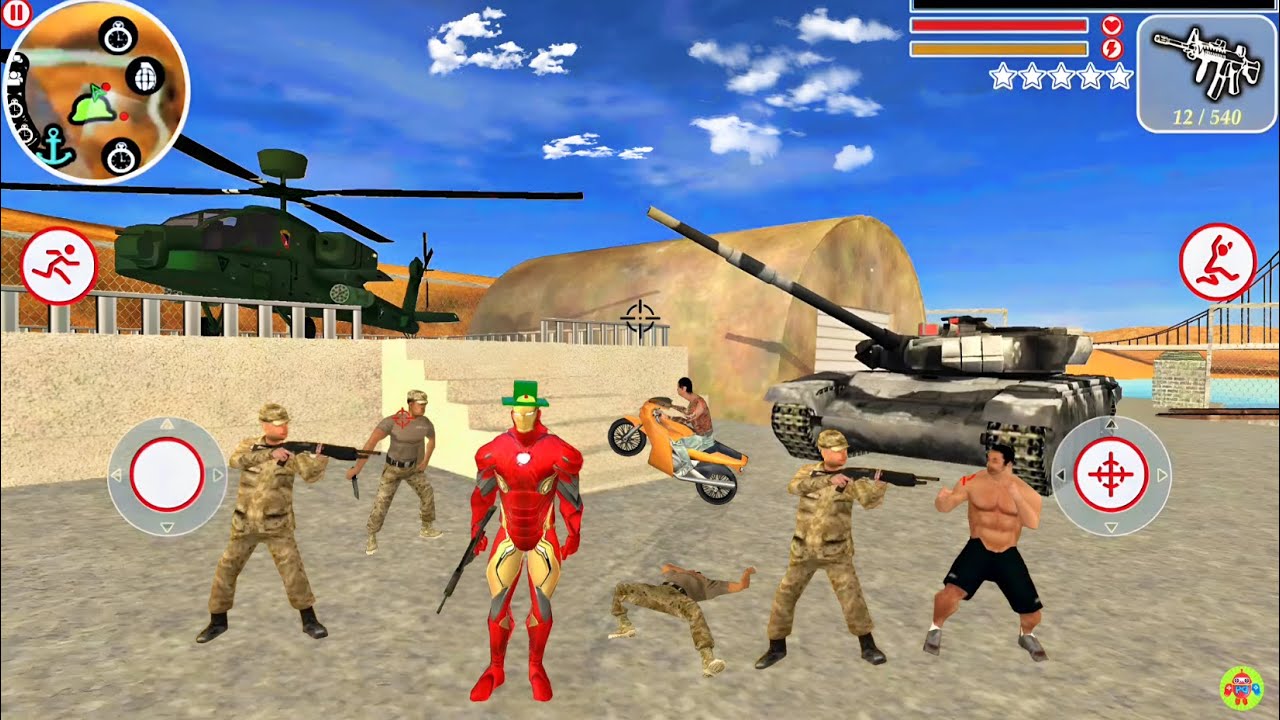 Iron Man Vegas Crime City Simulator #76 - Fun at Military Base - Android Gameplay