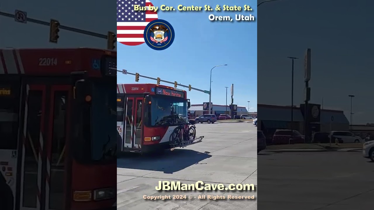 BUS Passes at the Corner of Center Street and State Street in OREM UTAH USA JBManCave.com #Shorts