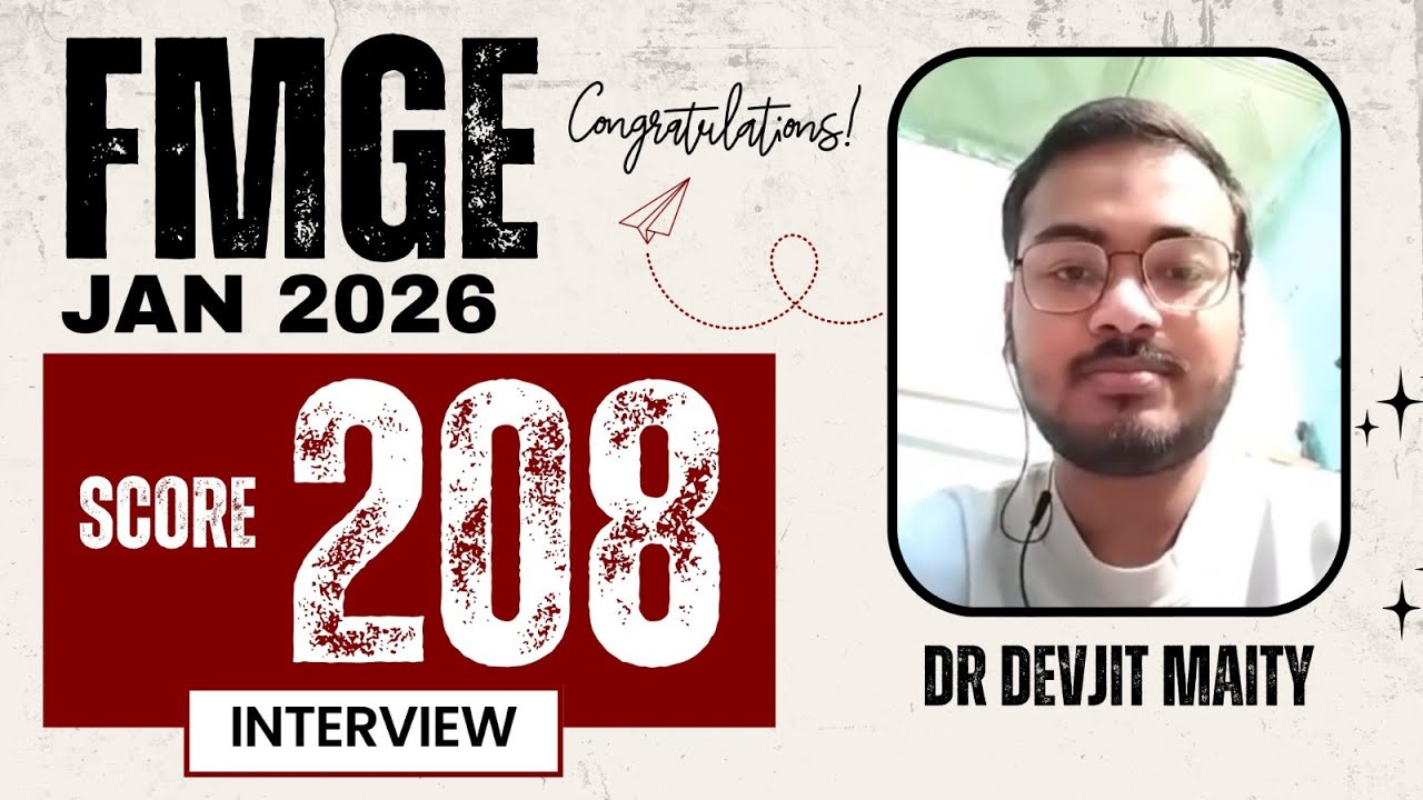FMGE Score 208 | Dr Devjit Maity Proud DAMS Shinning Stars