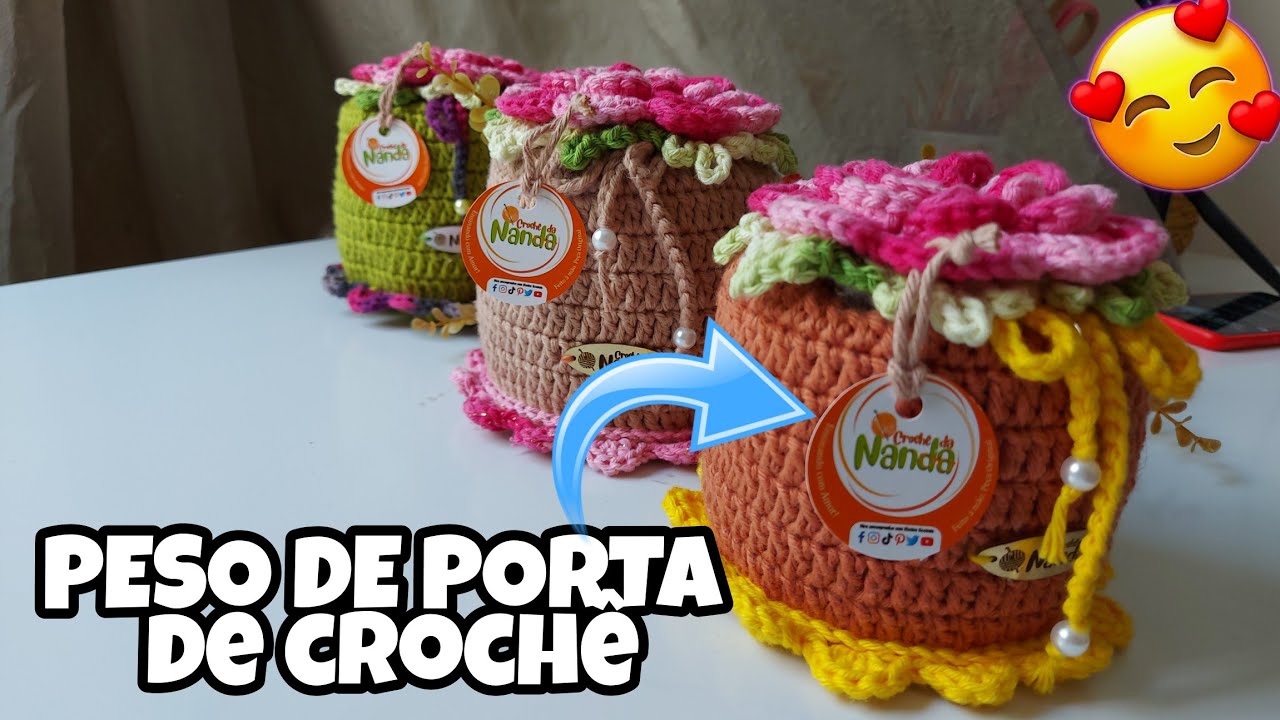 Peso de porta de crochê #crochedananda