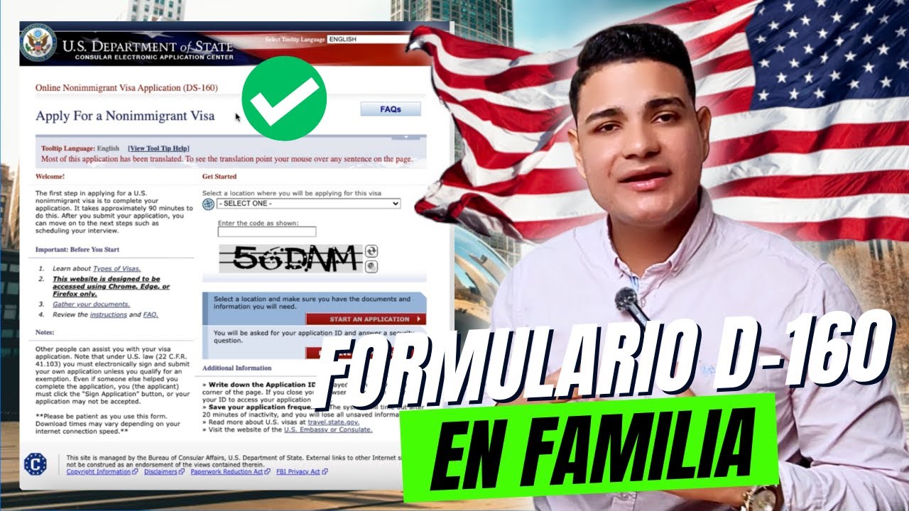 ¿Como llenar el FORMULARIO DS-160 🇺🇸 en FAMILIA?