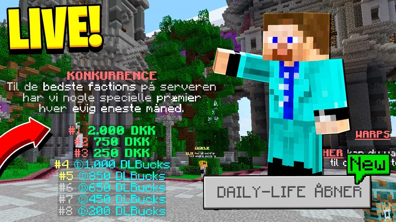 RAID-LIFE ÅBNER (3000KR I PRÆMIER!) | DANSK MINECRAFT LIVESTREAM