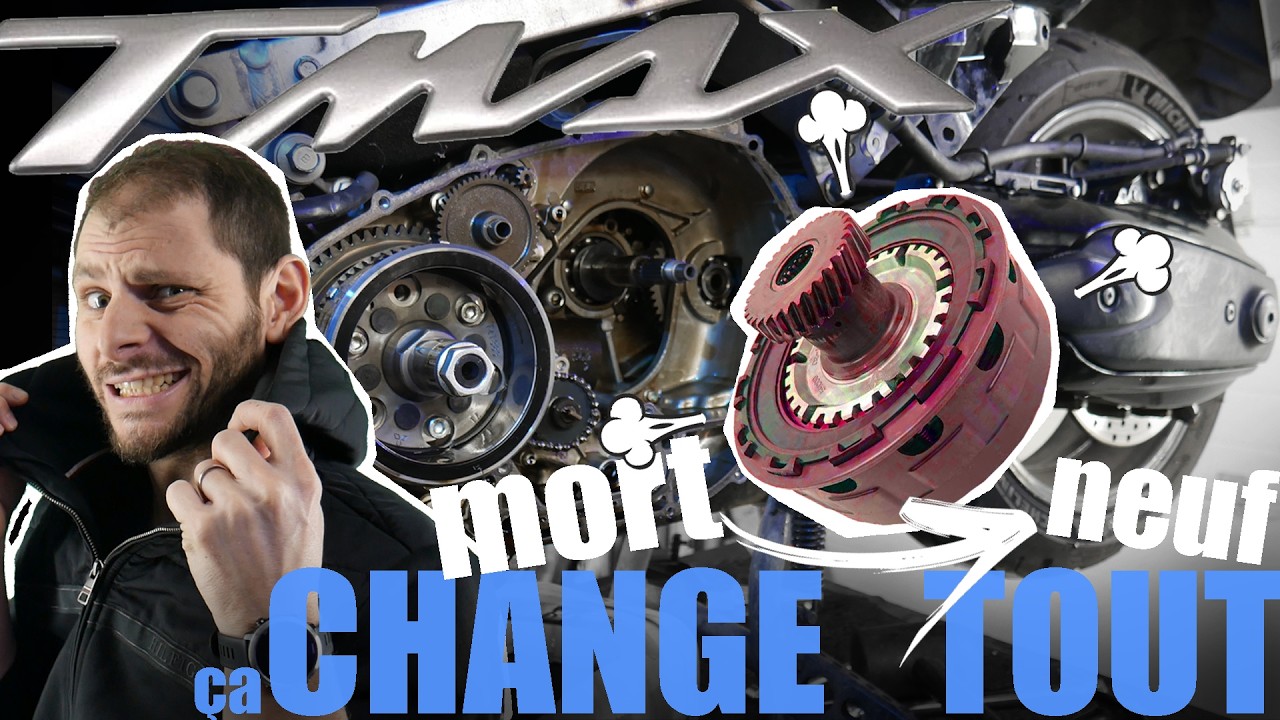 Changer son EMBRAYAGE sans OUTIL ! et le TMAX en avait bien besoin !😁😁
