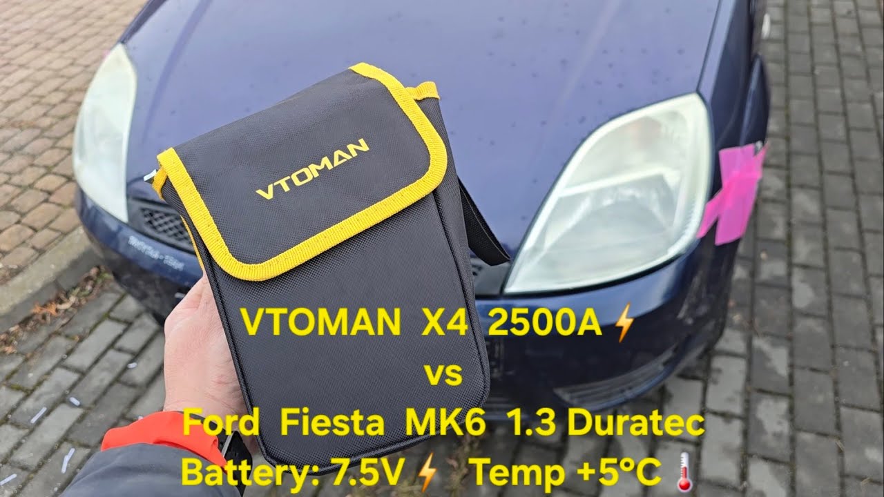 #VTOMAN X4 2500A⚡️🤣 vs Ford Fiesta MK6 1.3 Duratec #test #booster z kompresorem #Aliexpress