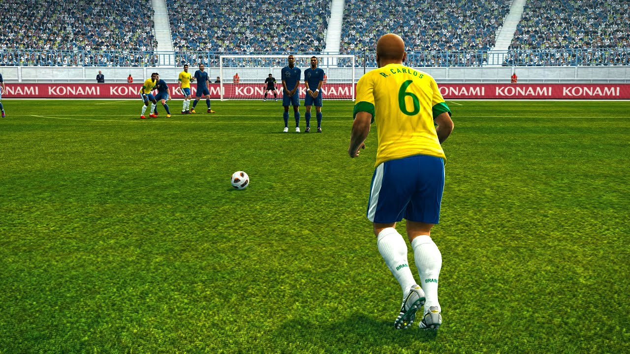 РОБЕРТО КАРЛОС. Штрафные удары в PES с 1998 по 2015 год.