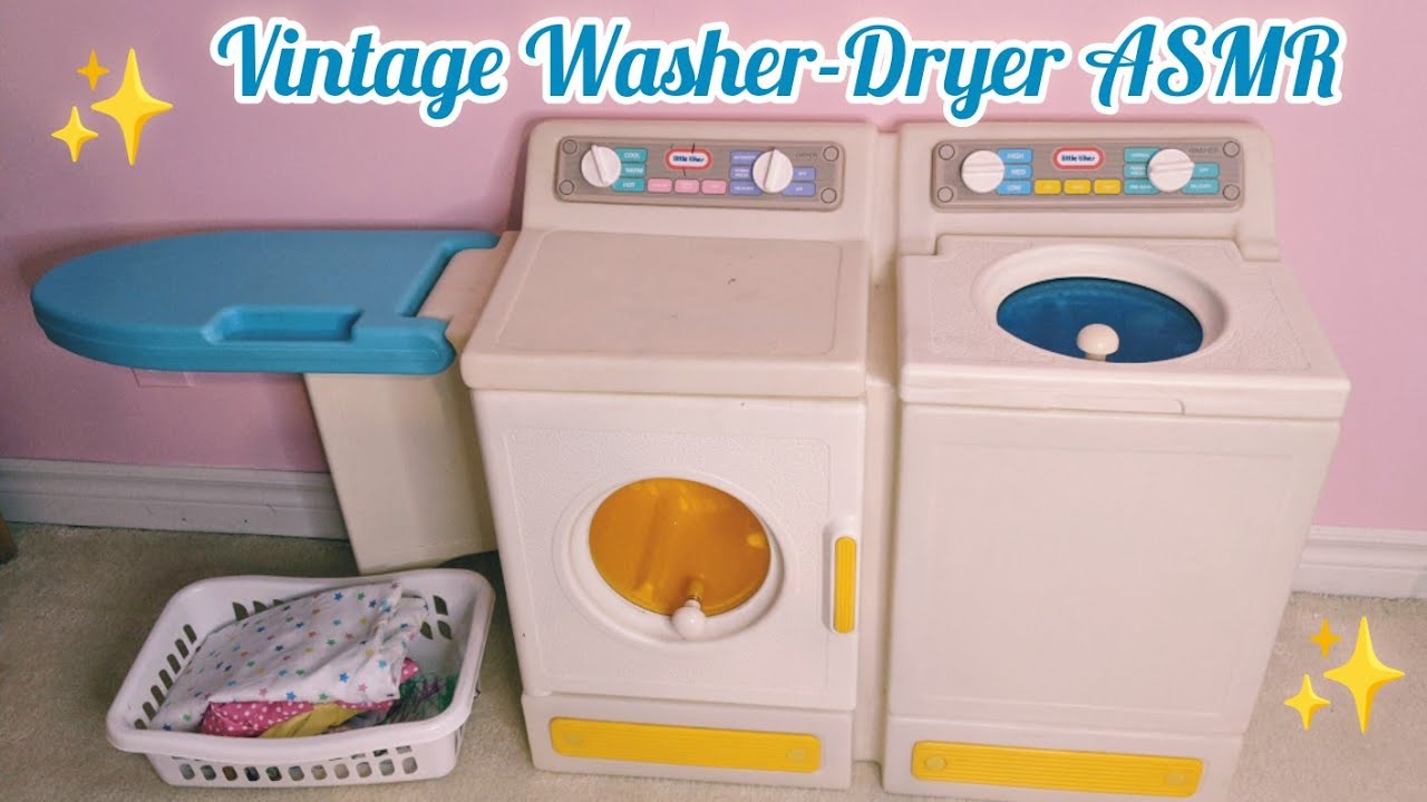 ASMR ✨ Little Tikes washer dryer toy | Do laundry with me! (whispered)