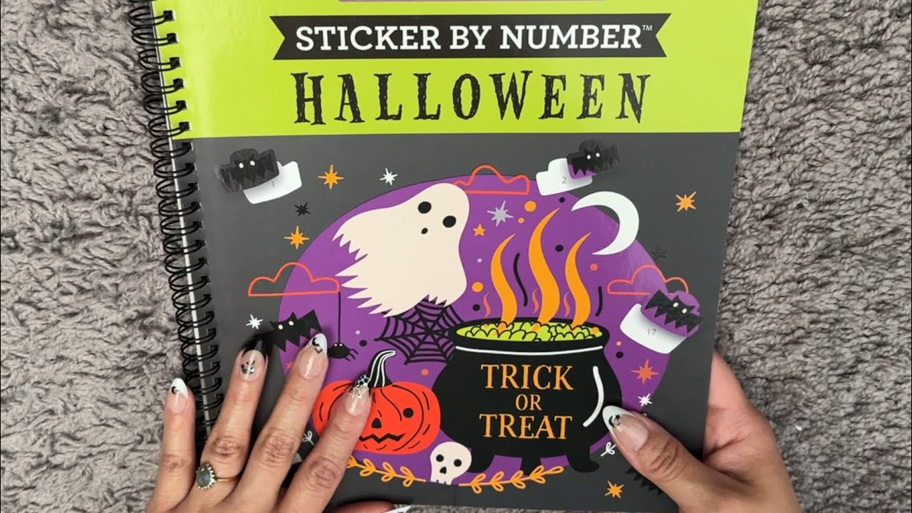 ASMR Halloween sticker book and a whisper ramble 🖤