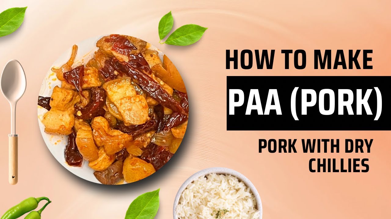 Pork with Dried Red Chillies | Bhutan cuisine made in India | Phaksha Paa