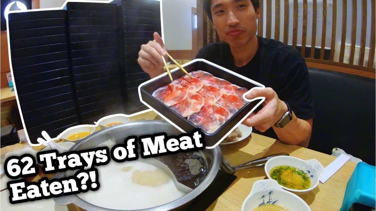 62 Trays of Meat Eaten! | AYCE Shabu Shabu HotPot Buffet Destroyed!