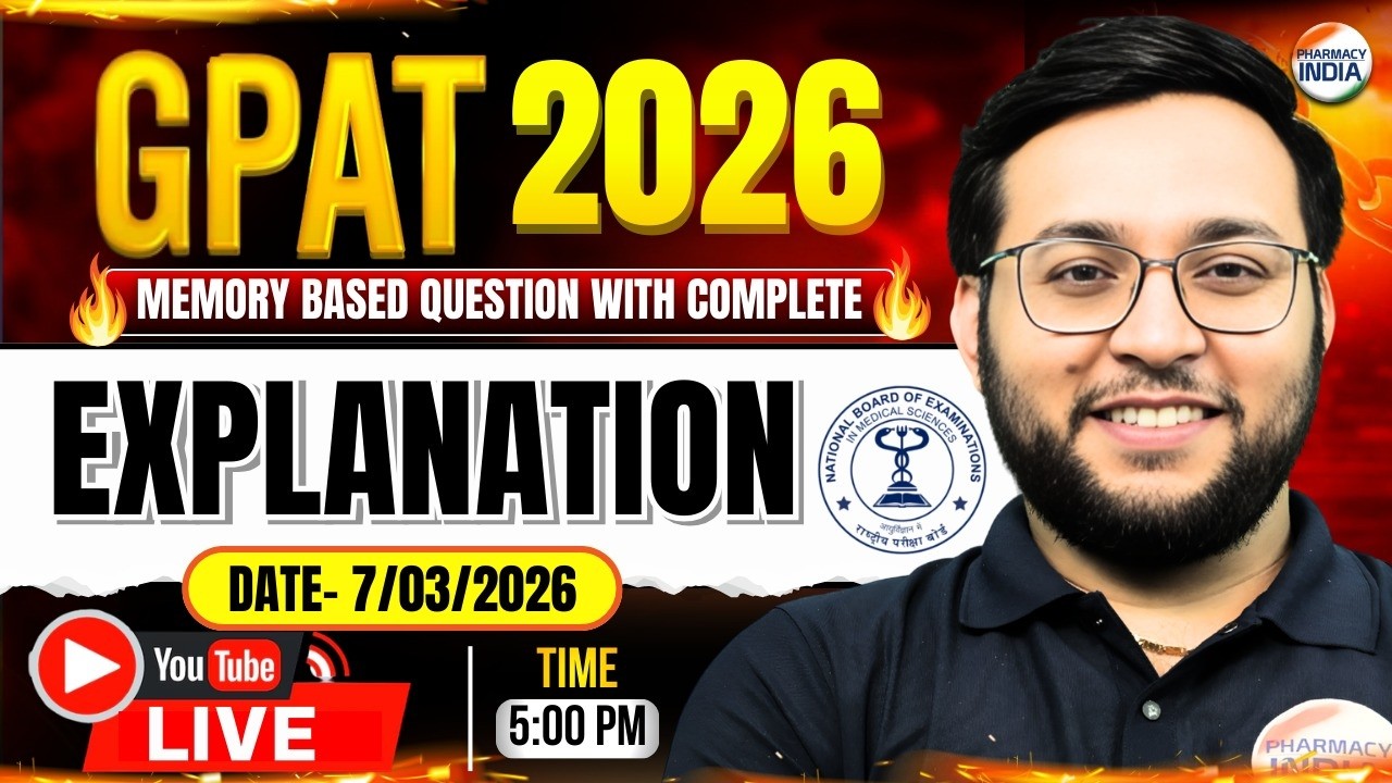 GPAT 2026 Memory Based Questions with Complete Explanation | GPAT 2026 Paper Discussion🔥#gpat2026