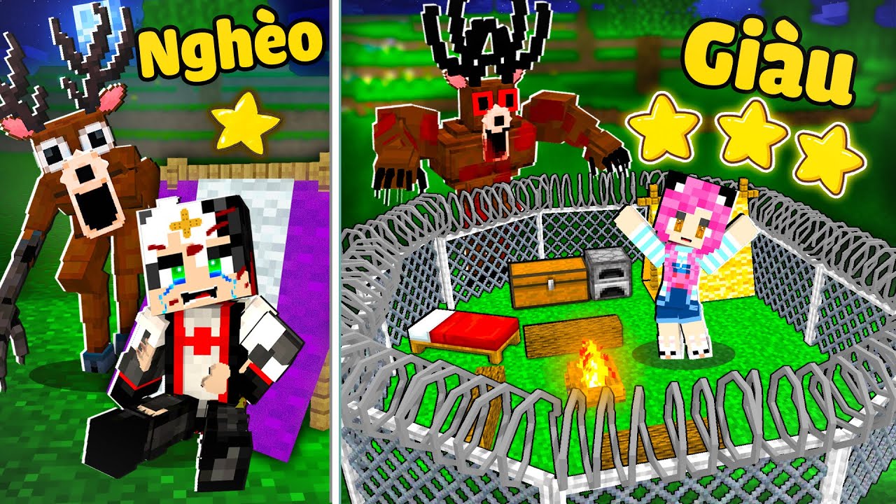 CÙNG MỀU VƯỢT QUA 99 ĐÊM KINH HOÀNG TRONG RỪNG MINECRAFT*REDHOOD SINH TỒN 99 NIGHTS IN THE FOREST