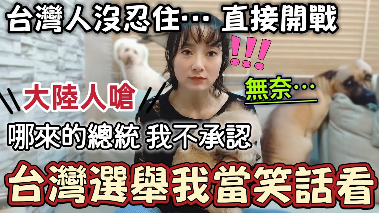 被嗆：台灣選舉就是個笑話 總統府我們才不承認！我很無奈～台灣老公沒忍住直接開戰～試圖說服對方！忍不住罵他太笨…還好沒人在意【圓臉麥麥】