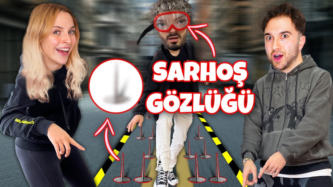 SARHOŞ GÖZLÜĞÜ İLE 10 CEZALI OYUN! @Ecenaz Üçer