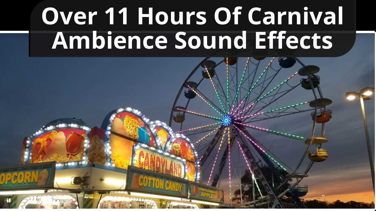 Carnival Sounds for 11 Hours | Sleep and Relax with Soothing Fairground Ambience