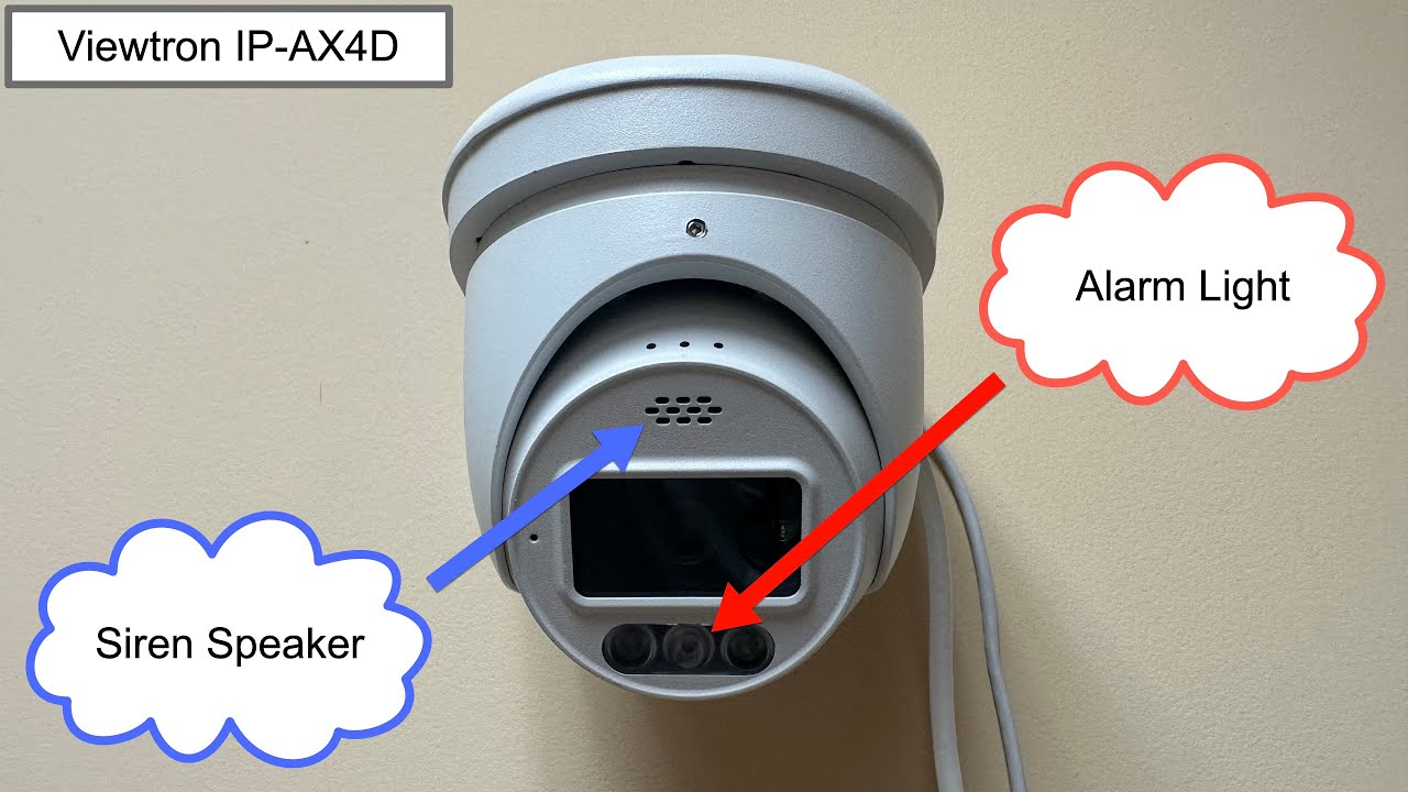 Security Camera with Alarm Light and Siren