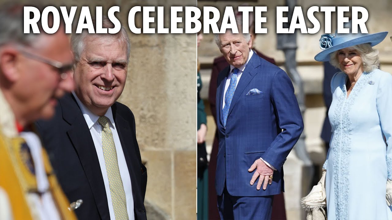 LIVE: Prince Andrew joins Charles & Camilla for Easter Sunday service
