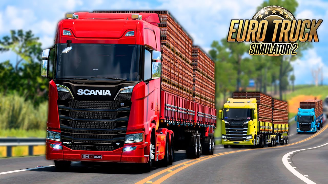 COMBOIO DE BITREM CARREGADO COM MAIS DE 50 TONELADAS! - EURO TRUCK SIMULATOR 2