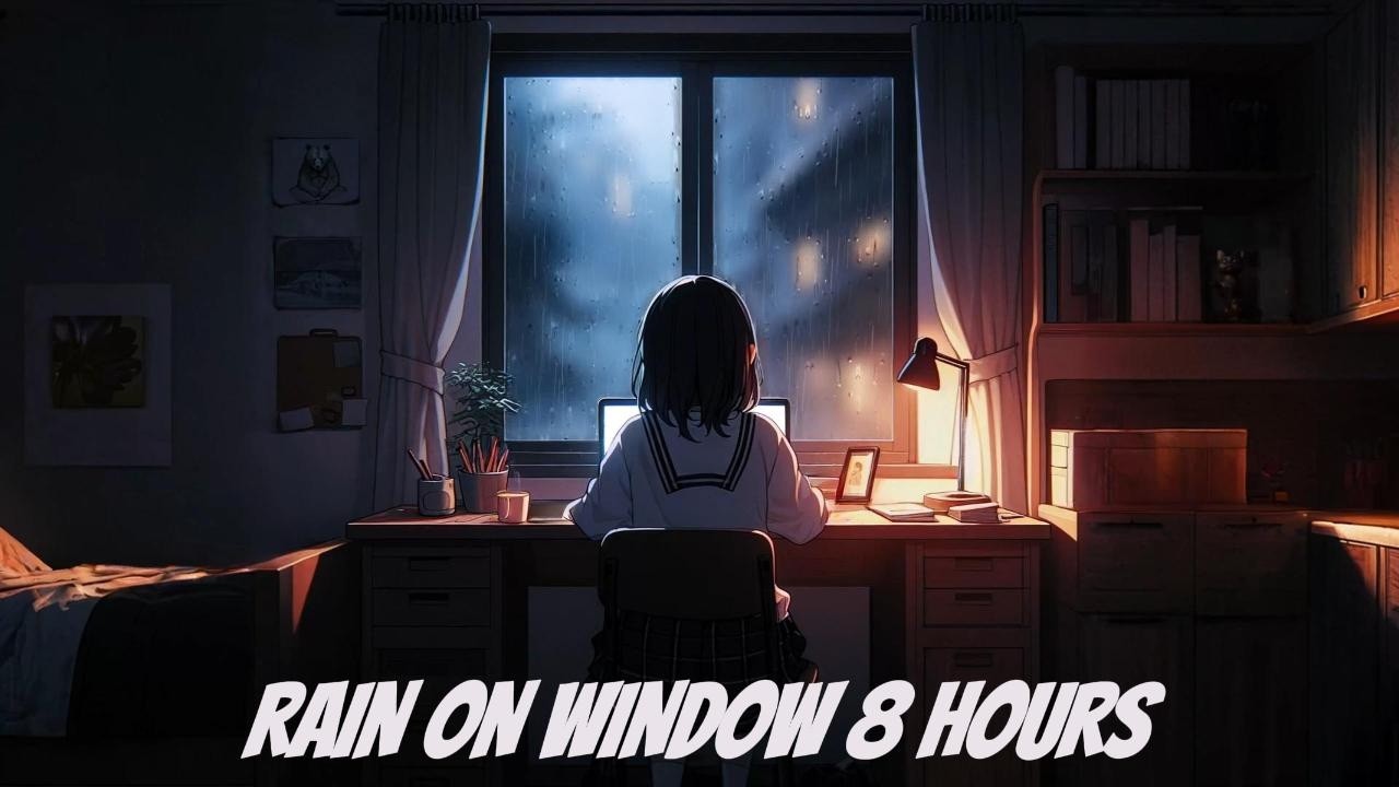 Rain on Window Sounds for Sleep 🌧️ 10 Hours of Cozy Night Rain