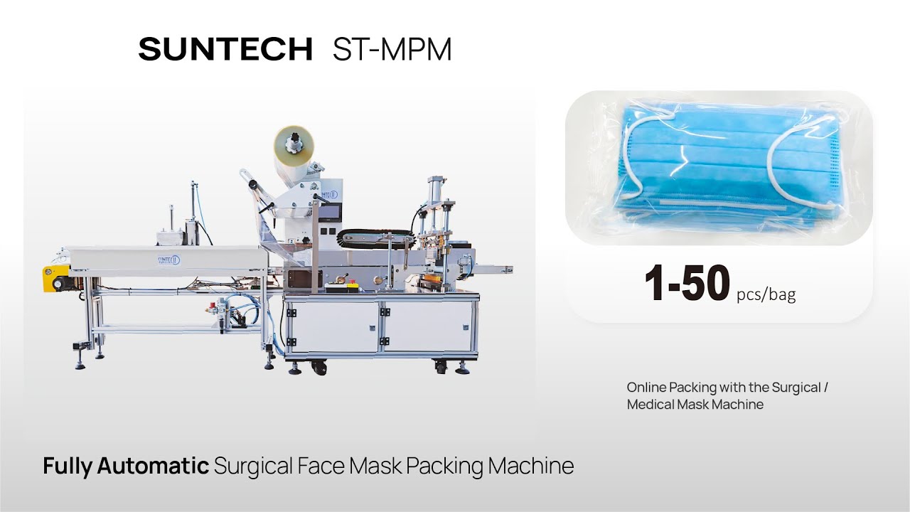 Suntech Disposable Medical Mask 50 pcs/bag Packing Machine