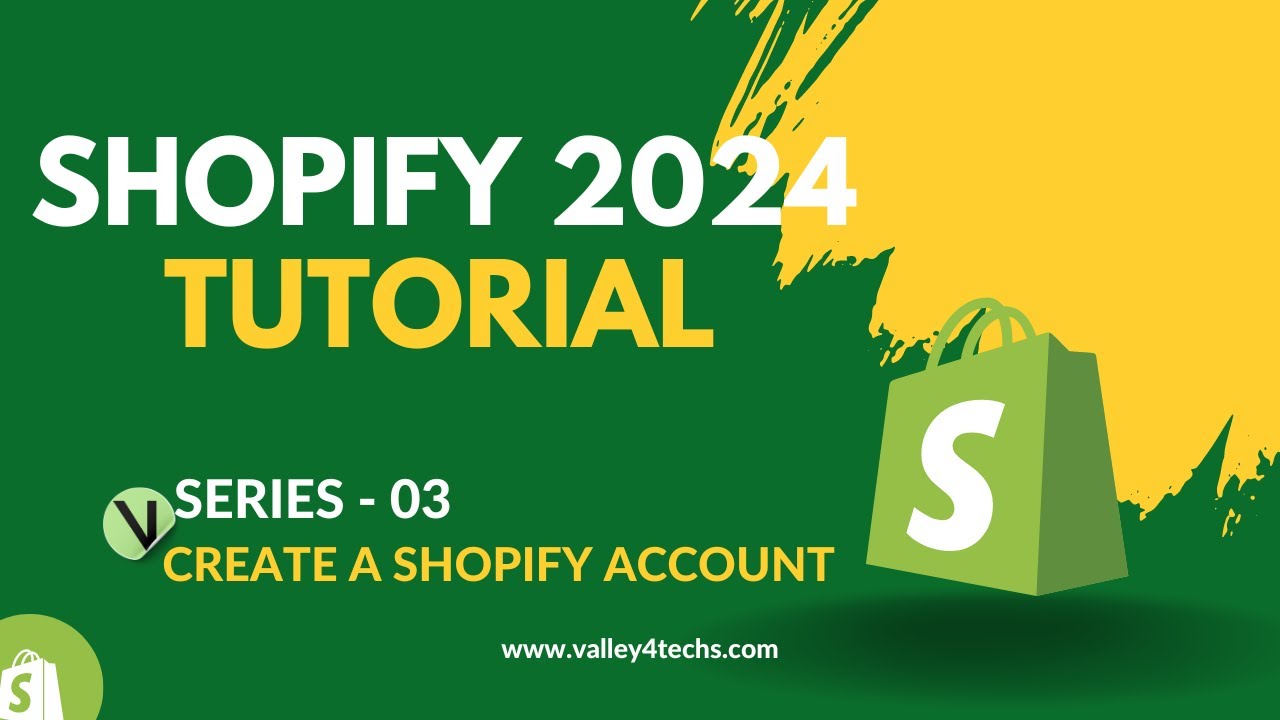 Shopify 2024 tutorial for beginners | Create a Shopify account #Valley4Techs