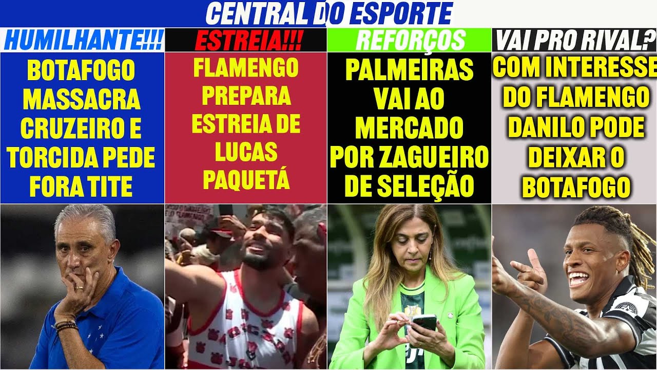 NOVIDADES SOBRE DANILO NO FLAMENGO | PALMEIRAS PERTO DE REFORÇO | CRUZEIRO É HUMILHADO - FORA TITE?