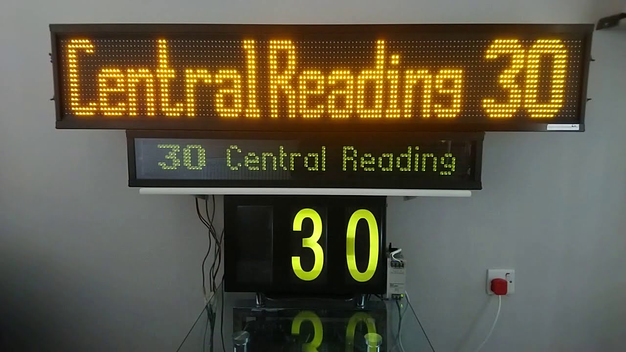 Reading Buses Day on a Bright Tech Developments Bus Display