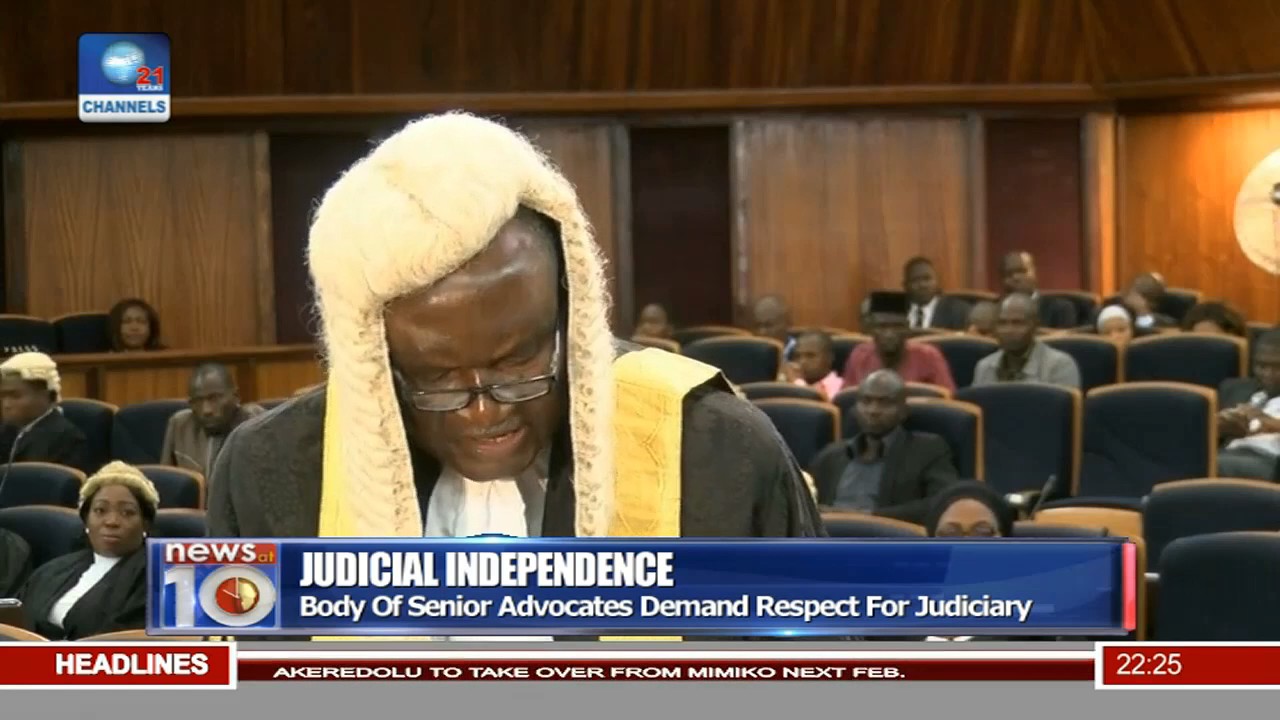 Judicial Independence: Body Of Senior Advocates Demand Respect For Judiciary