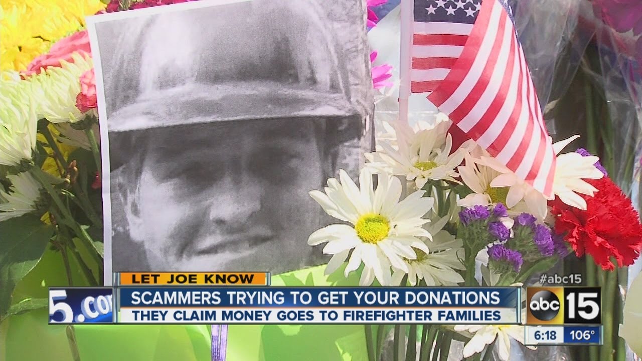 Scammers using firefighter deaths to collect money