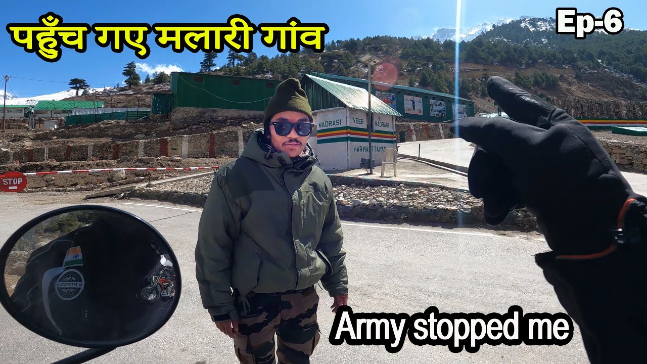 Stopped By Army Before Malari Village Niti Valley | Winter Niti Valley Ride