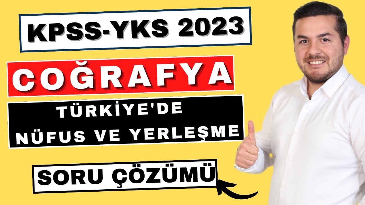 Türkiye'de Nüfus Ve Yerleşme  - Soru Çözümü / Enes Hoca #kpsscoğrafya #kpss2023 #yks2023