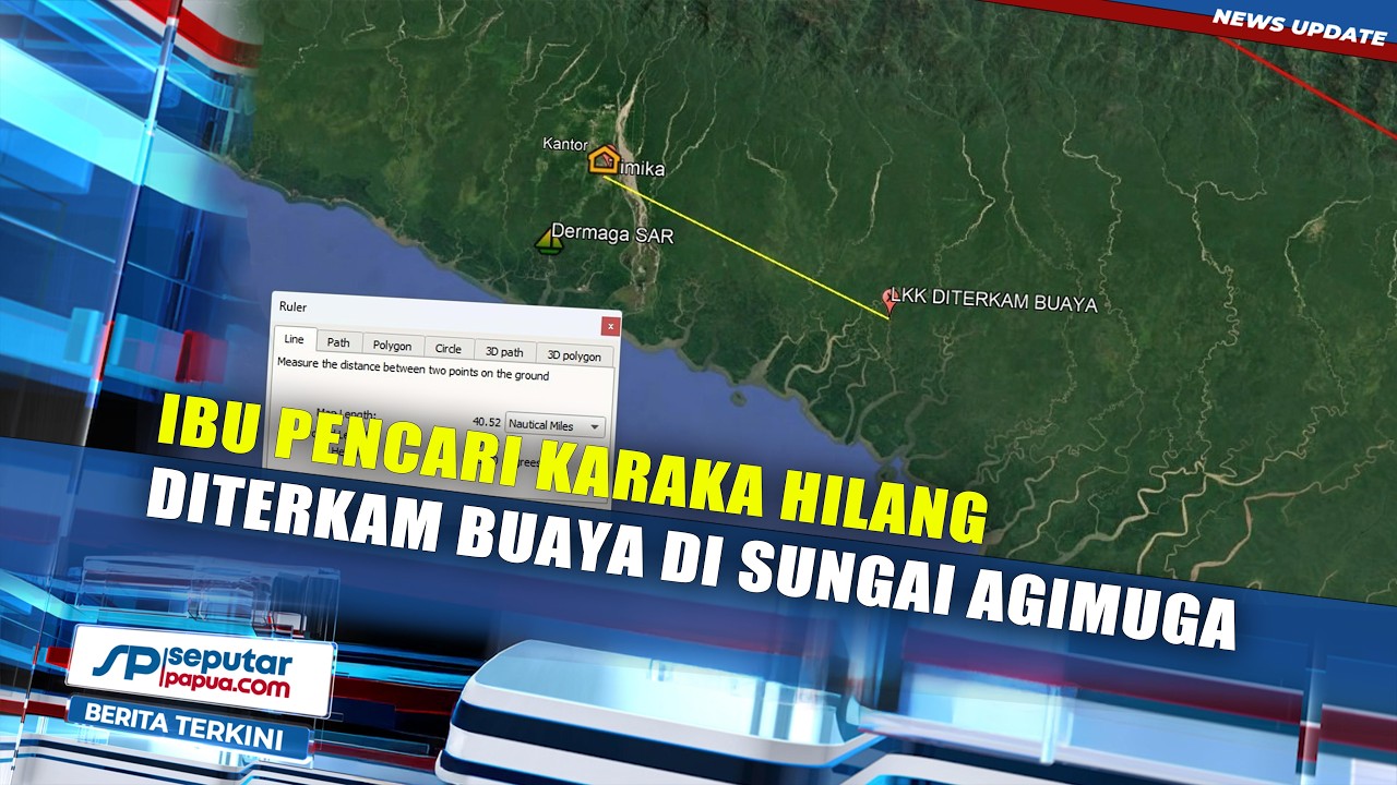 Ibu Pencari Karaka Hilang Diterkam Buaya di Sungai Agimuga