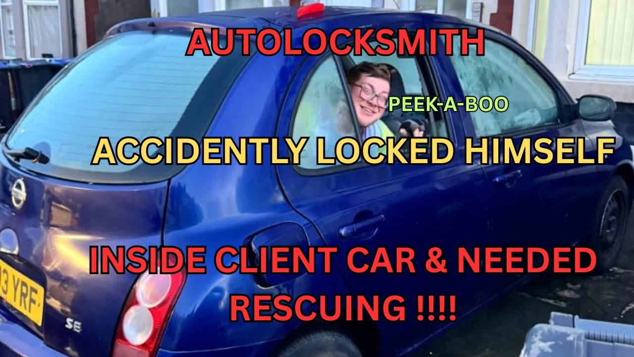 AUTOLOCKSMITH - GETS STUCK IN THE VERY CAR HE IS MEANT TO BE WORKING ON! RESCUED BY HIS GIRLFRIEND!!