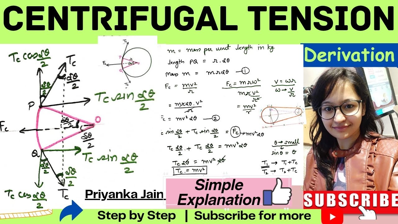 Centrifugal Tension in Belt Drive | Derivation | Simple Explanation @Pragya Niketan
