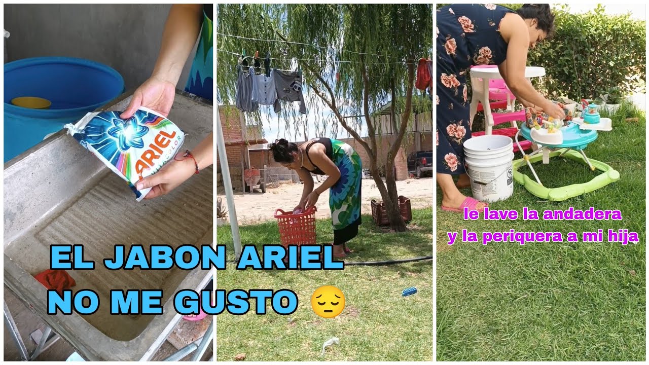 VAMOS A LAVAR ROPA MUY SUCIA CON EL JABON ARIEL EN POLVO