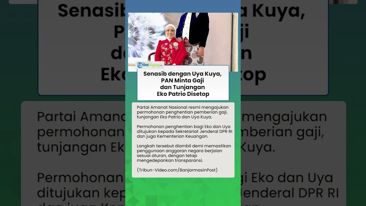 Senasib dengan Uya Kuya, Kini Eko Patrio Disetop dari DPR RI, PAN Resmi Ajukan Penghentian
