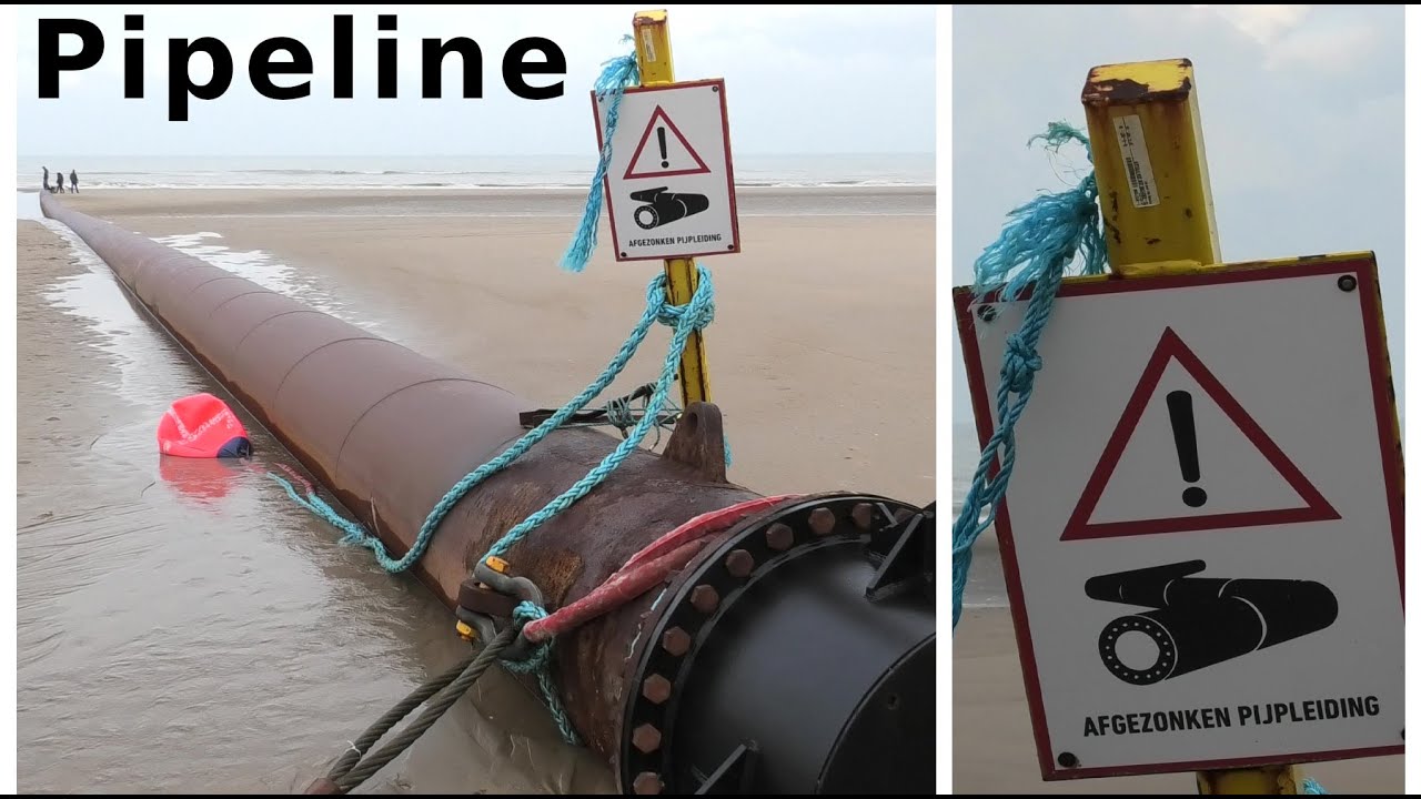 PIPELINE afgezonken Pijpleiding * Oostende Ostend Ostende Strand * Beach